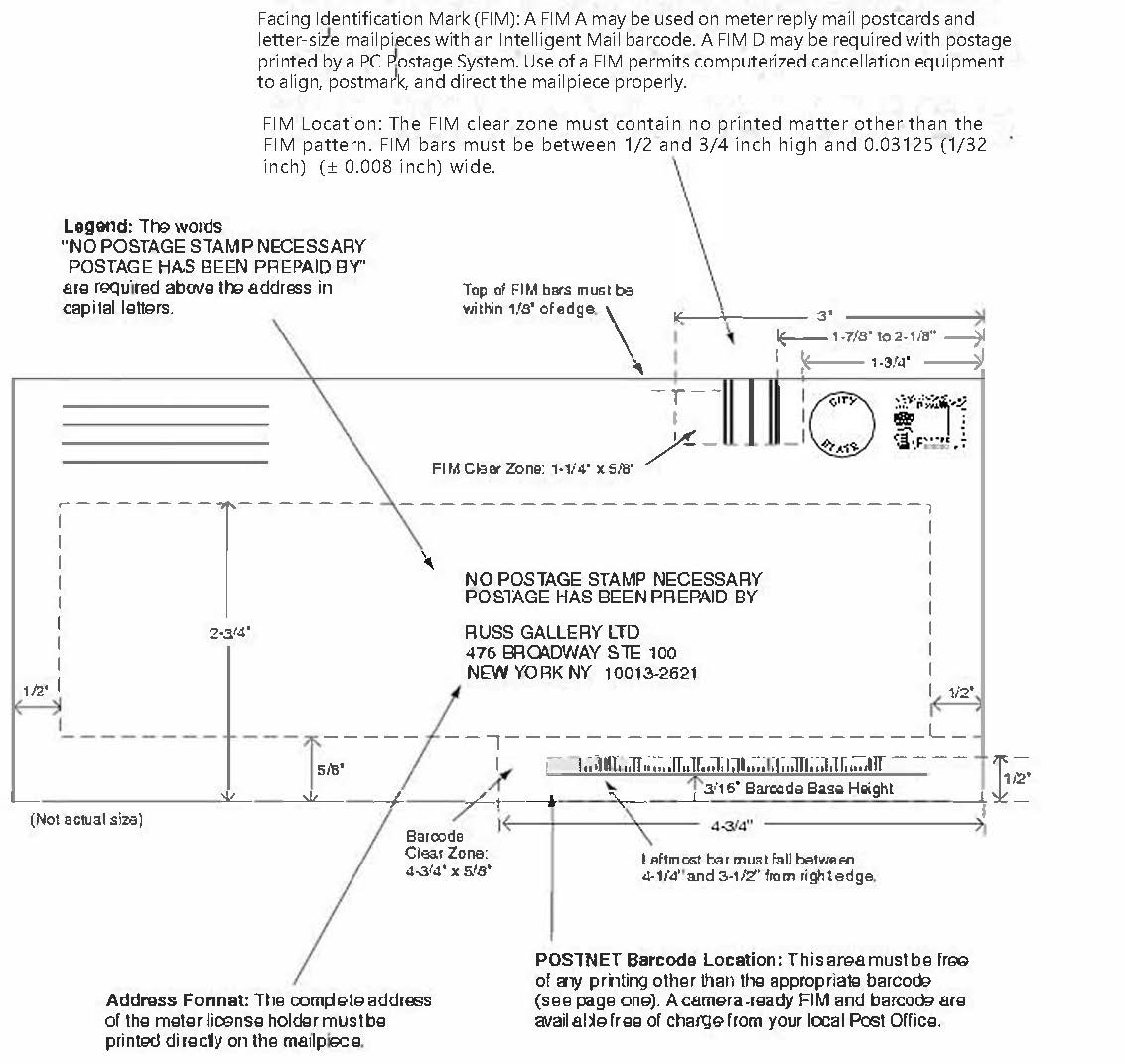 Layout guidelines for meter reply mail
